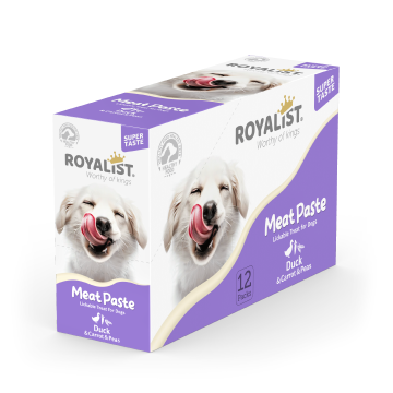 03753 ROYALIST  MEAT PASTE DOG DUCK & CARROT & PEAS 90 GR