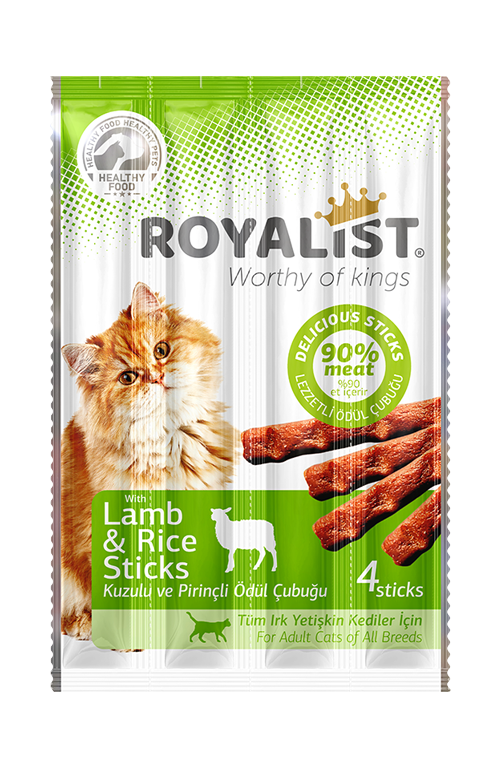 03375 ROYALIST KEDİ KUZULU&PİRİNÇLİ STİCKS  20 GR