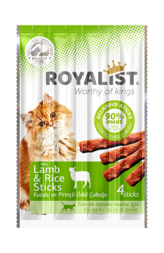 03375 ROYALIST KEDİ KUZULU&PİRİNÇLİ STİCKS  20 GR