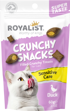 03740 ROYALIST CRUNCHY SNACKS DUCK /SENSİTİVE CARE 60 GR