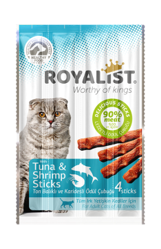 03376 ROYALIST KEDİ TON BALIK-KARİDES STİCKS  20 GR