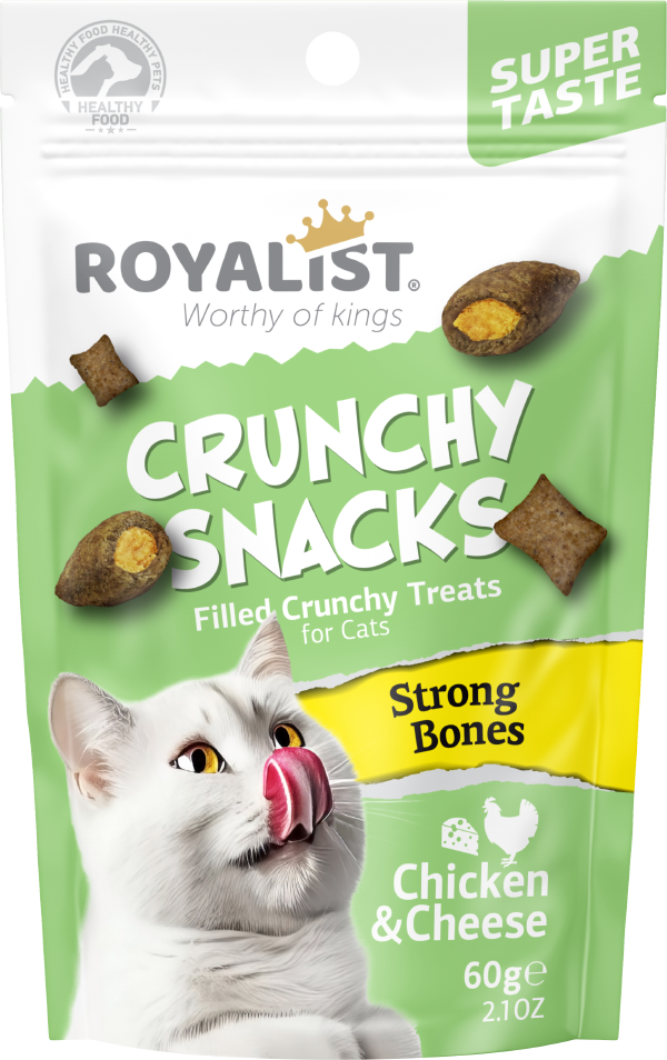 03741 ROYALIST CRUNCHY SNACKS CHİCKEN &CHEESE/STORNG BONES 60 GR