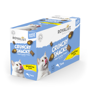 03742 ROYALIST  CRUNCHY SNACKS TUNA/ SKİN &COAT CARE 60 GR