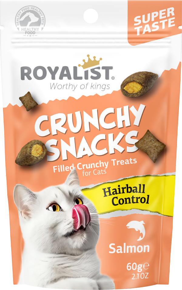 03743 ROYALIST CRUNCHY SNACKS SALMON /HAİRBALLCONTROL 60 GR