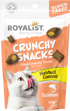 03743 ROYALIST CRUNCHY SNACKS SALMON /HAİRBALLCONTROL 60 GR