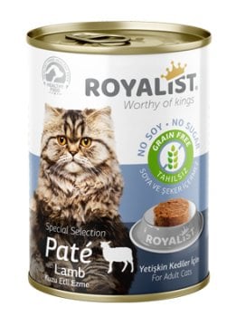 03415 ROYALİST KEDİ KUZU ETLİ  PATE KONSERVE 400 GR 12 Lİ