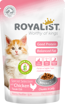 03373 ROYALIST TAVUKLU YAVRU KEDİ KONSERVE KİTTEN POUCH 85 GR