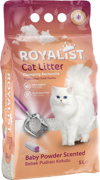 03466 ROYALIST BEBEK PUDRALI KEDİ KUMU 5 LT