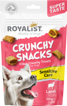 03767 ROYALIST DOG CRUNCHY SNACKS LAMB/SENSITIVE CARE 100 GR