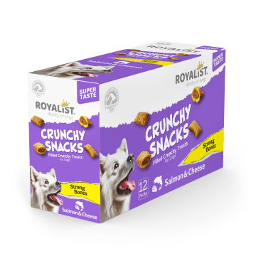 03768 ROYALIST DOG CRUNCHY SNACKS SALMON & CHEESE / STRONG BONES 100 GR