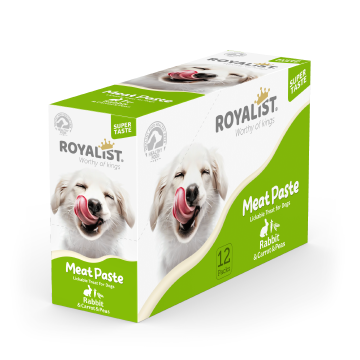 03769 ROYALIST  MEAT PASTE DOG RABBIT & CARROT & PEAS 90 GR