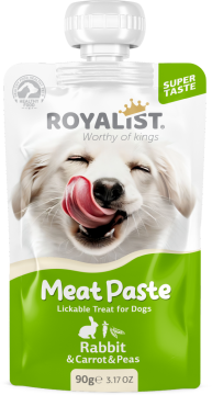 03769 ROYALIST  MEAT PASTE DOG RABBIT & CARROT & PEAS 90 GR