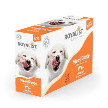 03770 ROYALIST  MEAT PASTE DOG SALMON & CARROT & PEAS 90 GR