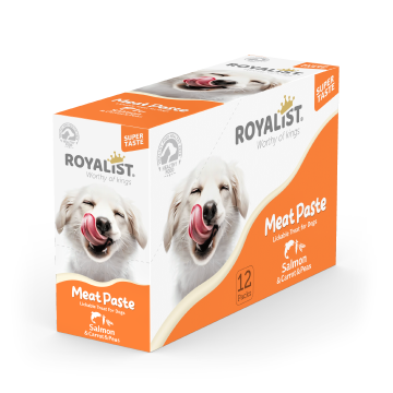 03770 ROYALIST  MEAT PASTE DOG SALMON & CARROT & PEAS 90 GR