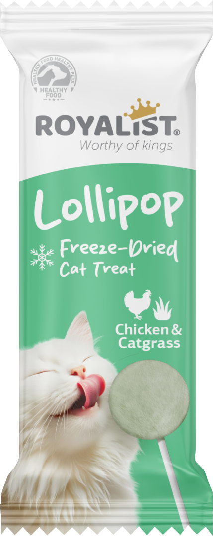 03815 ROYALİST TAVUKLU VE KEDİ ÇİMLİ KEDİ LOLİPOP ÖDÜL