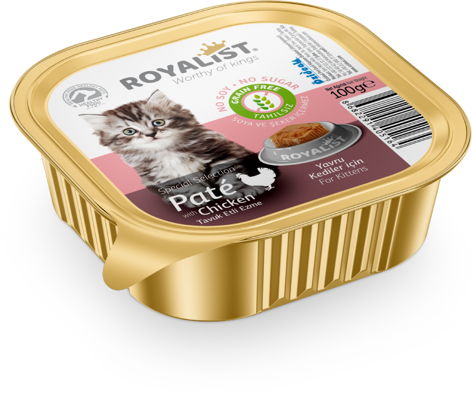 03607 ROYALİST YAVRU KEDİ TAVUK ETLİ EZME 100 GR