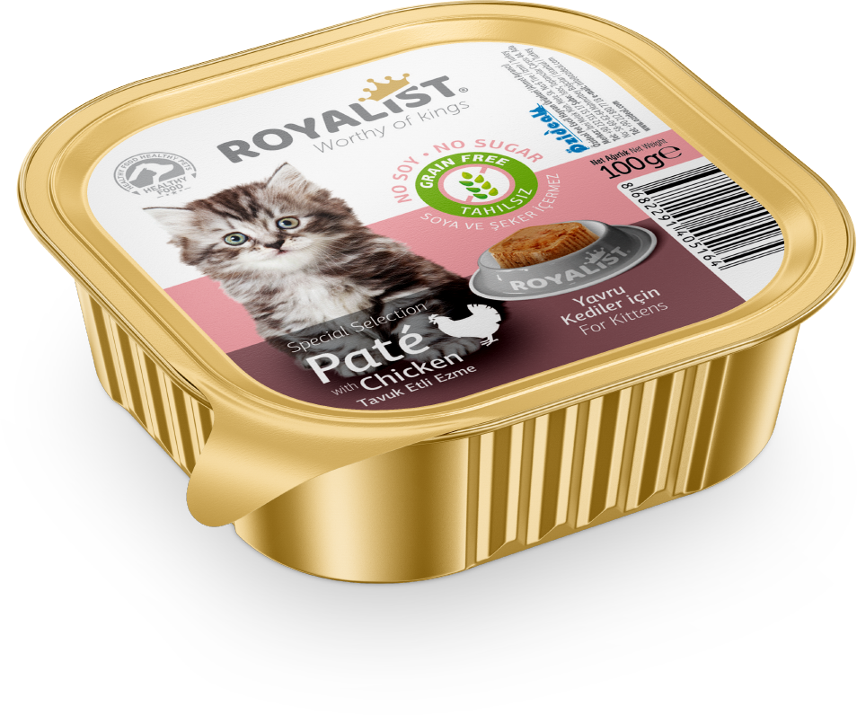 03607 ROYALİST YAVRU KEDİ TAVUK ETLİ EZME 100 GR