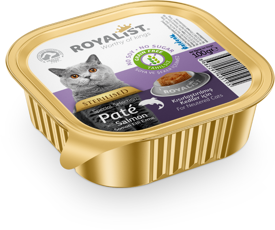 03610 ROYALİST KEDİ SOMONLU STERİL EZME 100 GR