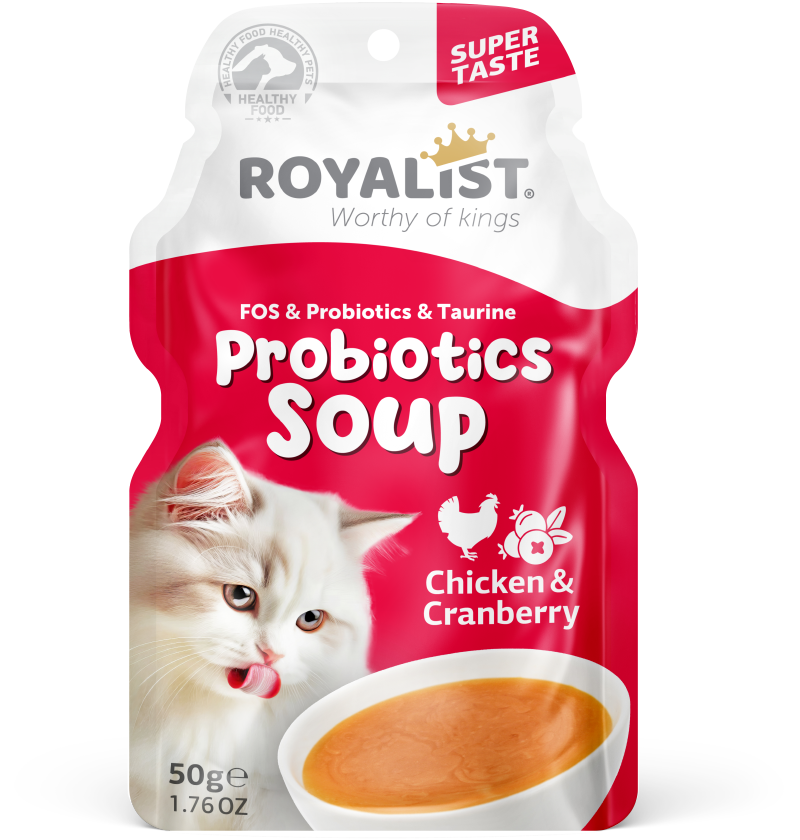 03904 ROYALIST CAT PROBIOTICS SOUP CHICKEN & CRANBERRY 50 GR