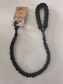 03915 SLN06 REFLECTİVE BOUNCE LEASH WİTH FOAM 2.5 CM 75-120 CM SİYAH
