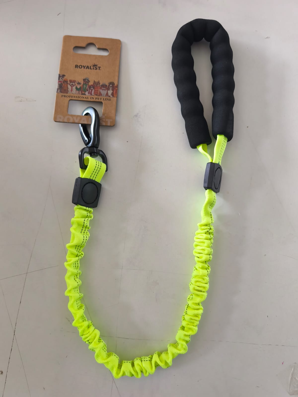 03915 SLN06 REFLECTİVE BOUNCE LEASH WİTH FOAM 2.5 CM 75-120 CM YEŞİL
