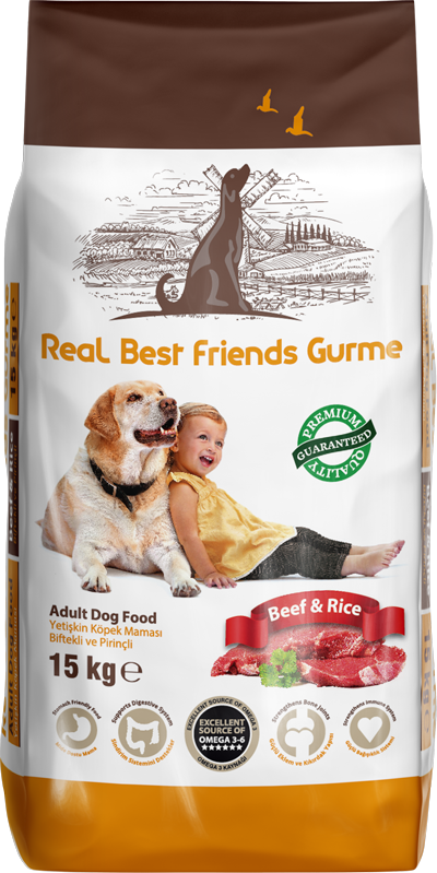 01688  REAL BEST FRIENDS GURME DOG BEEF&RİCE 15 KG