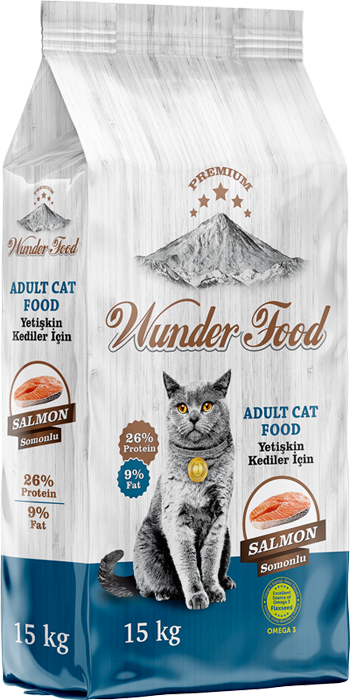 03556 WUNDER FOOD SOMONLU KEDİ MAMASI 15KG