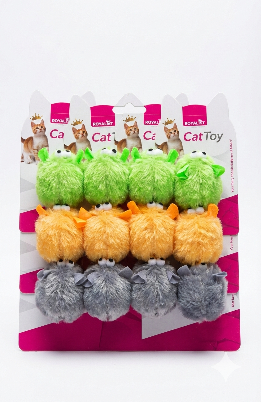 03785 ROYALİST PÖRTLEK GÖZLÜ TÜYLÜ KEDİ OYUNCAK