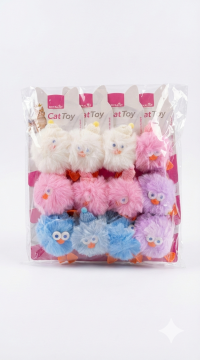 03799 ROYALİST ÖRDEK YÜZLÜ TÜYLÜ KEDİ PONPON OYUNCAK