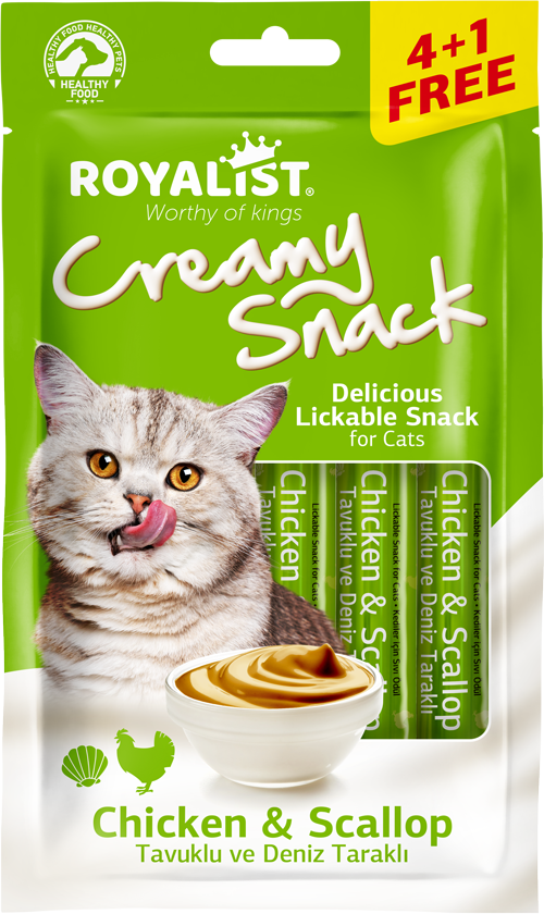 03562 ROYALIST CREAMY SNACK - CHİCKEN & SCALLOP 75 GR