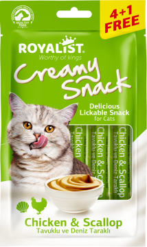 03562 ROYALIST CREAMY SNACK - CHİCKEN & SCALLOP 75 GR