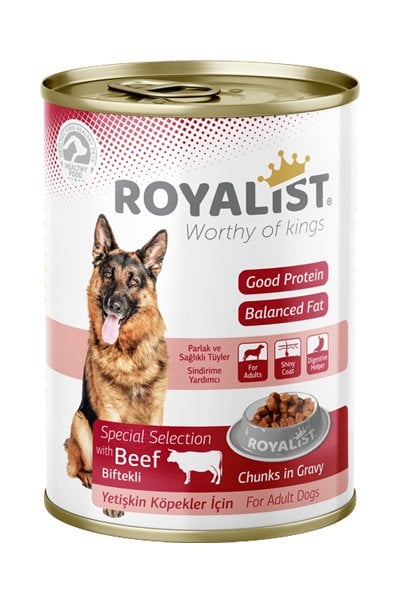 03243 ROYALIST KÖPEK BİFTEKLİ KONSERVE 400 GR 12 Lİ