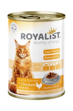 03261 ROYALİST KEDİ TAVUKLU KONSERVE 400 GR 12 Lİ