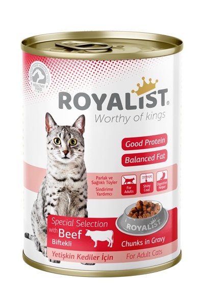 03263 ROYALİST KEDİ BİFTEKLİ KONSERVE 400 GR 12 Lİ