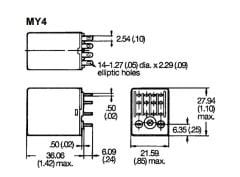 MY4IN 24VDC 5A 4CO Kontaklı Röle OMRON 14PİN