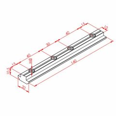 20x20 Uzun T Kanal Somunları  KANAL 6  100mm