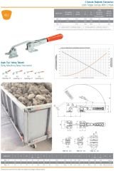 411 Yatay Tabanlı C Kancalı Toggle Clamp