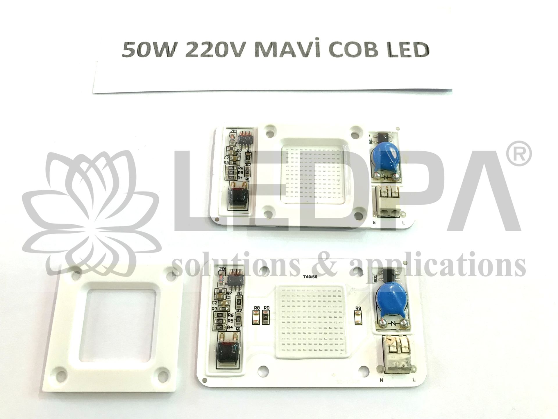 50W 220V MAVİ COB LED , 50W MAVİ LED