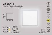 KARE 24W SLIM LED PANEL 3000K GÜNIŞIĞI , 24W PANEL LED GÜNIŞIĞI