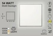 KARE 54W SLIM LED PANEL 3000K GÜNIŞIĞI , 54W PANEL GÜNIŞIĞI