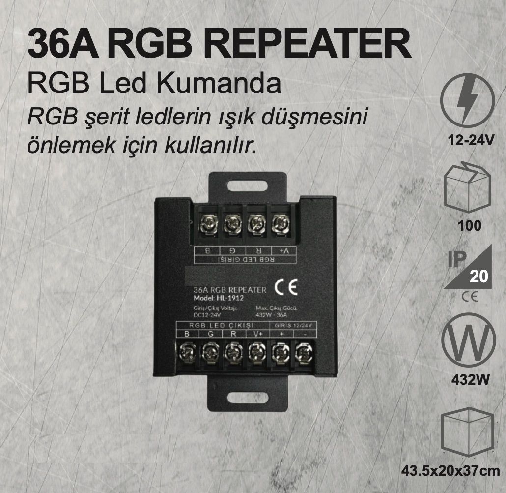 REPEATER 36AMPER  , TEKRARLAYICI , RGB REPEATER , RGB REPRATER
