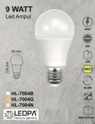 AMPUL 9W 220V ( eski 60w )  E27 AMPUL , 9W AMPUL LED BULB , 220V AC DİM ( AÇMA-KISMA ) YAPILAMAZ !!!!