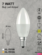 E14 İNCE DUY 7W ( BUJİ DUY ) E14 7W İNCE DUY 220V , DİMMER YOKTUR