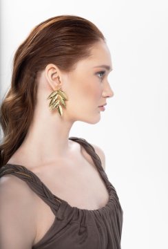 Golden Age Leaf Earring