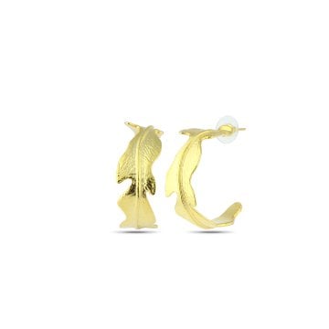 Wave Leaf Hoops