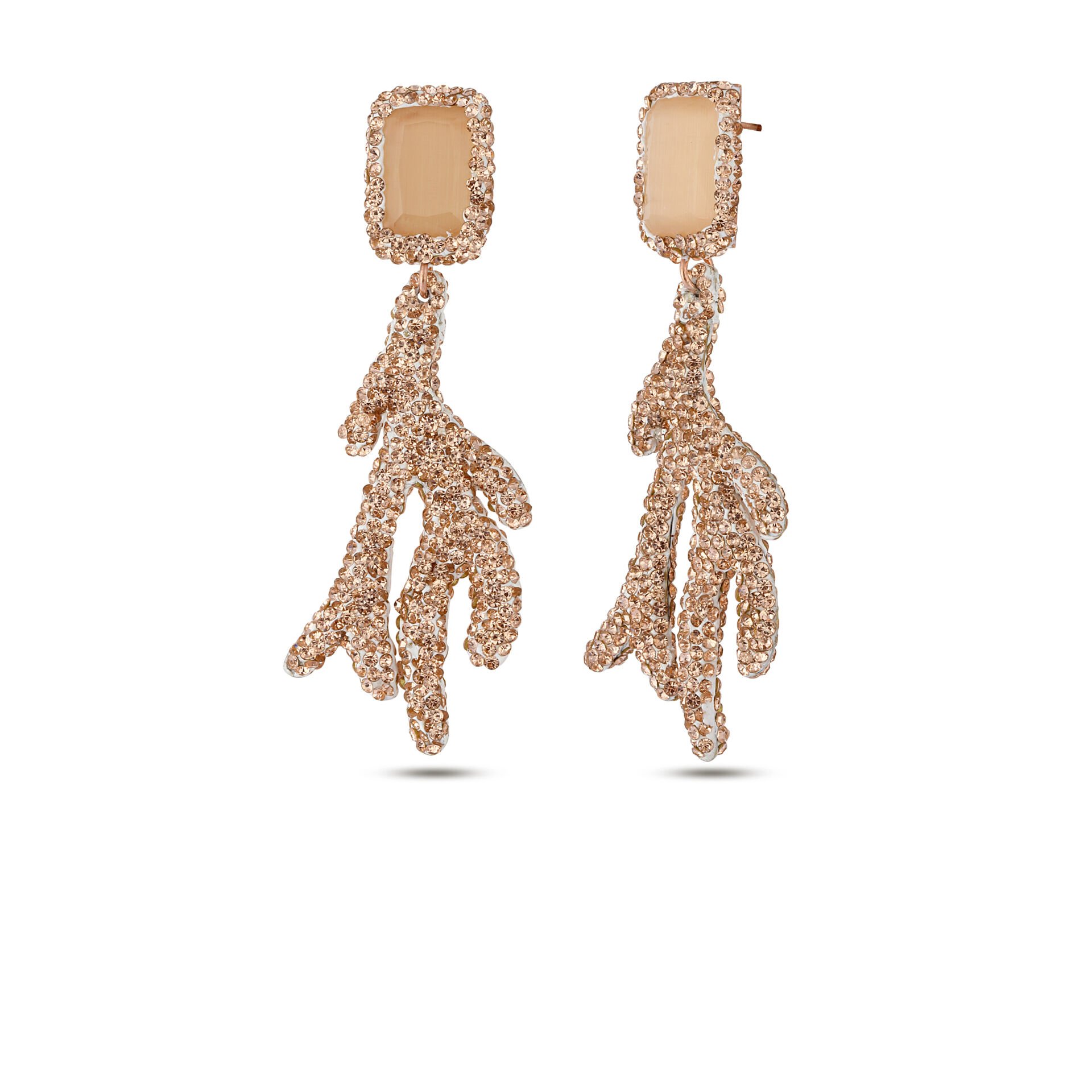 Rose Coral Earrings