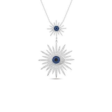 Blue Eye Big Sun Necklace