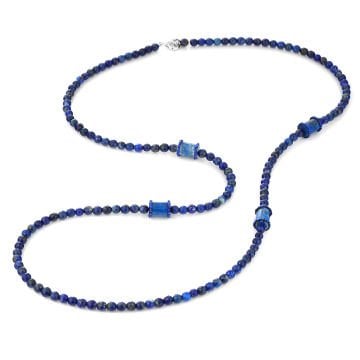 Blue Crystal Long Lapis Necklace