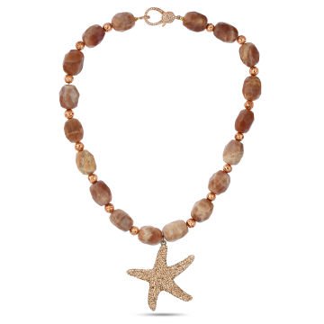 Royal Crystal Sea Star Necklace