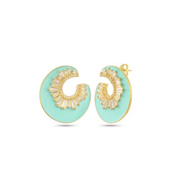 Baguette Enamel Lux Earring